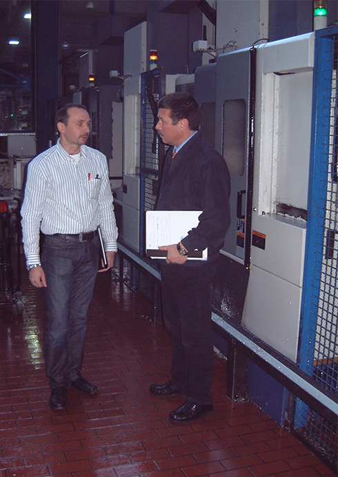 Markus Forster, works manager of ZBG, and Michael Vogt, Renishaw Gmbh