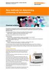 Application note:  New methods for determining content uniformity of formulations